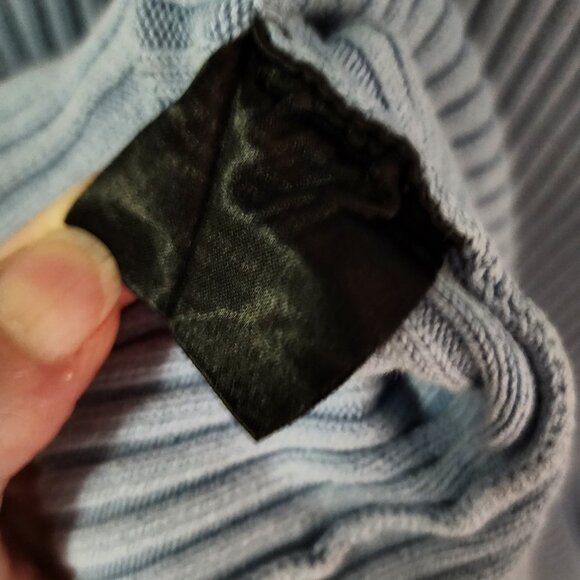 SELECTED Mens Mist Blue High Collar Front Zip Swedish Cardigan - Picture 6 of 7